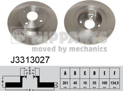 Nipparts J3313027 - Discofreno autozon.pro