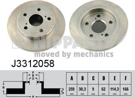 Nipparts J3312058 - Discofreno autozon.pro