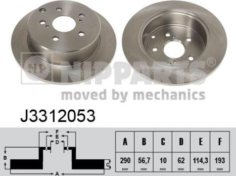 Nipparts J3312053 - Discofreno autozon.pro