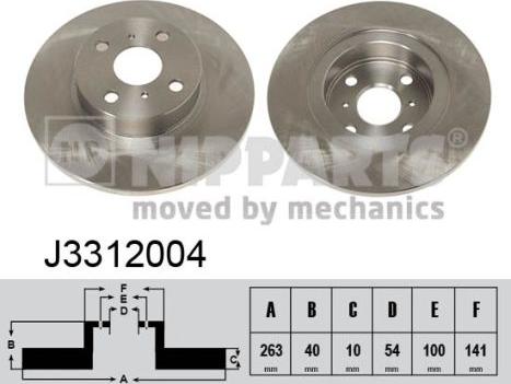 Nipparts J3312004 - Discofreno autozon.pro