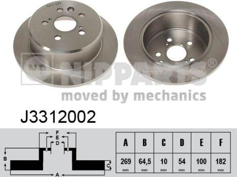 Nipparts J3312002 - Discofreno autozon.pro