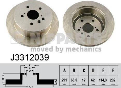 Nipparts J3312039 - Discofreno autozon.pro