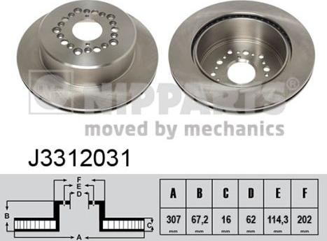 Nipparts J3312031 - Discofreno autozon.pro