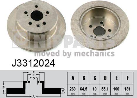 Nipparts J3312024 - Discofreno autozon.pro