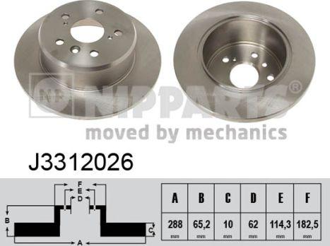 Nipparts J3312026 - Discofreno autozon.pro