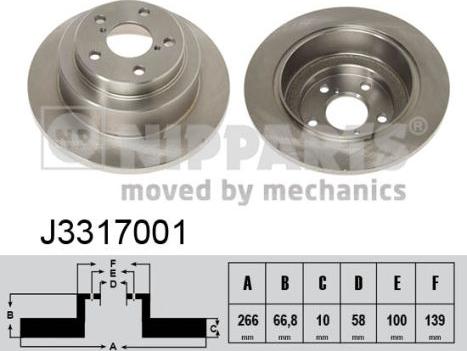 Nipparts J3317001 - Discofreno autozon.pro