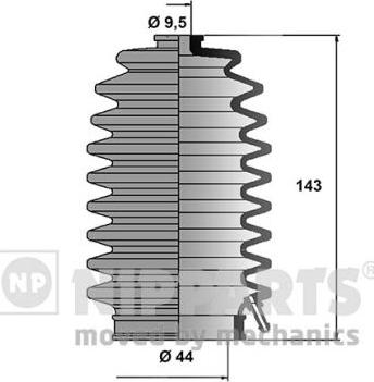 Nipparts J2844002 - Kit soffietto, Sterzo autozon.pro