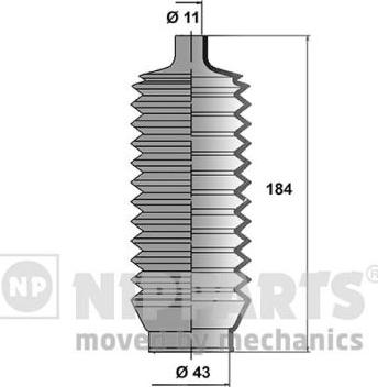 Nipparts J2845000 - Kit soffietto, Sterzo autozon.pro