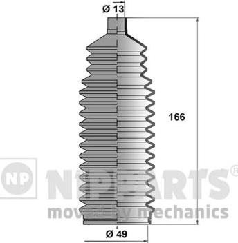 Nipparts J2840900 - Kit soffietto, Sterzo autozon.pro