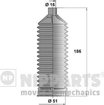 Nipparts J2840506 - Kit soffietto, Sterzo autozon.pro