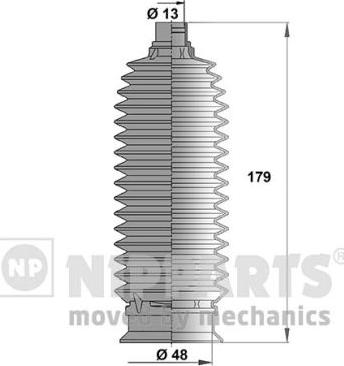 Nipparts J2840303 - Kit soffietto, Sterzo autozon.pro