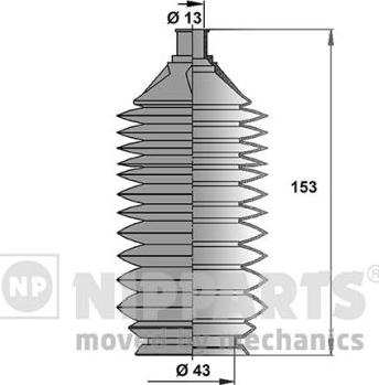 Nipparts J2843009 - Kit soffietto, Sterzo autozon.pro