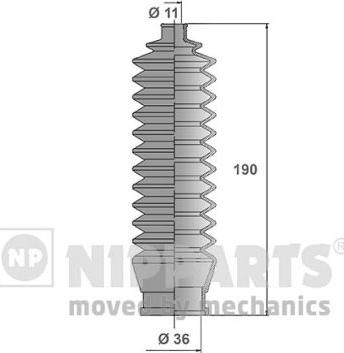 Nipparts J2843001 - Kit soffietto, Sterzo autozon.pro