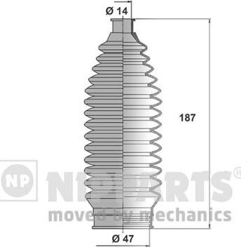 Nipparts J2843011 - Kit soffietto, Sterzo autozon.pro