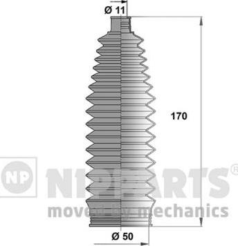 Nipparts J2842016 - Kit soffietto, Sterzo autozon.pro