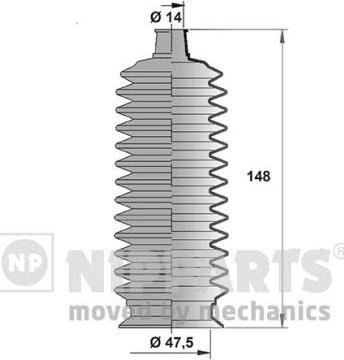 Nipparts J2842010 - Kit soffietto, Sterzo autozon.pro