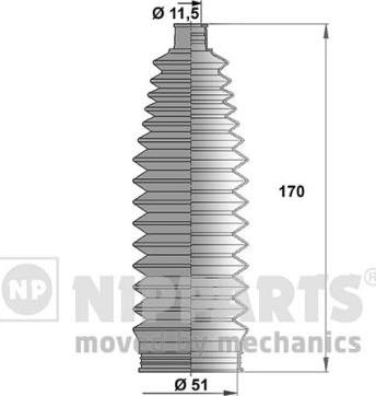 Nipparts J2842029 - Kit soffietto, Sterzo autozon.pro