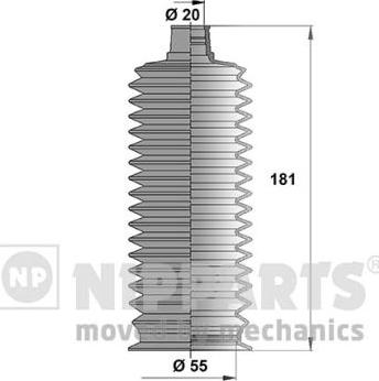 Nipparts J2842026 - Kit soffietto, Sterzo autozon.pro