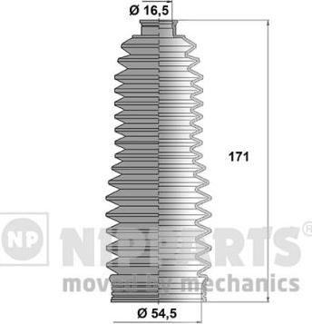 Nipparts J2842028 - Kit soffietto, Sterzo autozon.pro