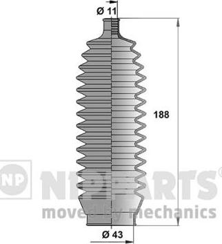 Nipparts J2847010 - Kit soffietto, Sterzo autozon.pro