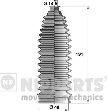 Nipparts J2851008 - Kit soffietto, Sterzo autozon.pro