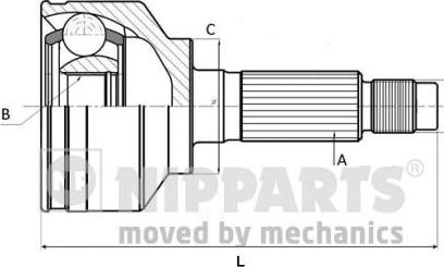 Nipparts J2830502 - Kit giunti, Semiasse autozon.pro