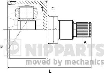 Nipparts N2831000 - Kit giunti, Semiasse autozon.pro