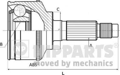 Nipparts N2820524 - Kit giunti, Semiasse autozon.pro