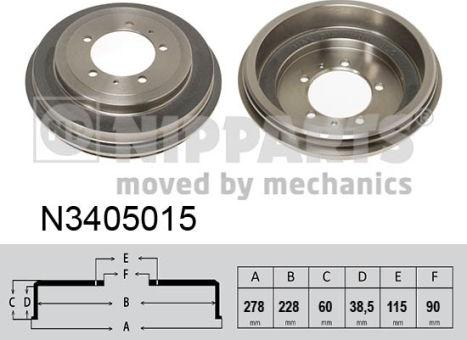 Nipparts N3405015 - Tamburo freno autozon.pro