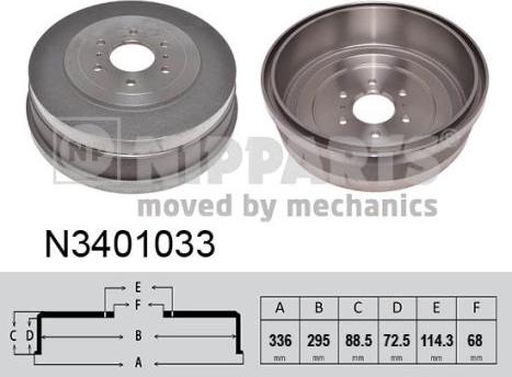 Nipparts N3401033 - Tamburo freno autozon.pro