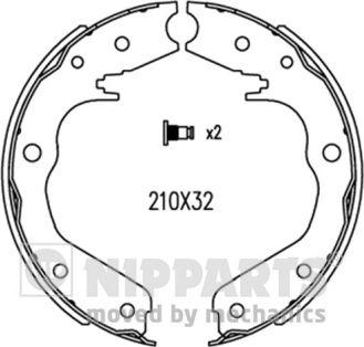 Nipparts N3509014 - Kit ganasce, Freno stazionamento autozon.pro