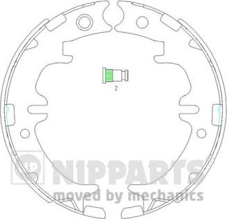 Nipparts N3502083 - Kit ganasce, Freno stazionamento autozon.pro