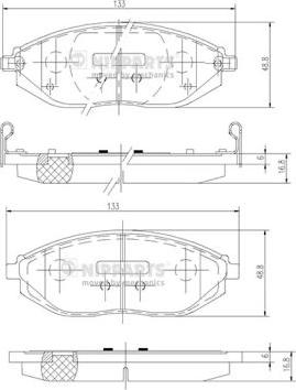 Nipparts N3600916 - Kit pastiglie freno, Freno a disco autozon.pro