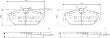 Nipparts N3600917 - Kit pastiglie freno, Freno a disco autozon.pro