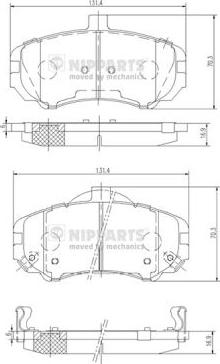 Nipparts N3600544 - Kit pastiglie freno, Freno a disco autozon.pro