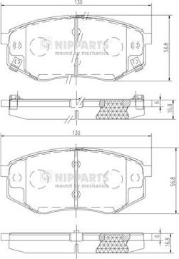 Nipparts N3600545 - Kit pastiglie freno, Freno a disco autozon.pro