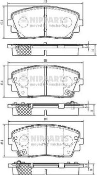 Nipparts N3600332 - Kit pastiglie freno, Freno a disco autozon.pro