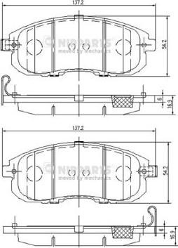 Nipparts N3601099 - Kit pastiglie freno, Freno a disco autozon.pro