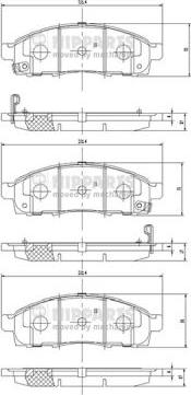 Nipparts N3601101 - Kit pastiglie freno, Freno a disco autozon.pro