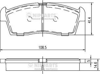 Nipparts N3608032 - Kit pastiglie freno, Freno a disco autozon.pro