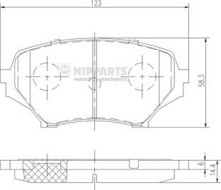 Nipparts N3603068 - Kit pastiglie freno, Freno a disco autozon.pro