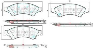 Nipparts N3603075 - Kit pastiglie freno, Freno a disco autozon.pro