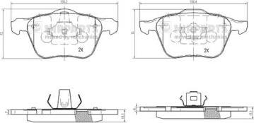 Nipparts N3603072 - Kit pastiglie freno, Freno a disco autozon.pro