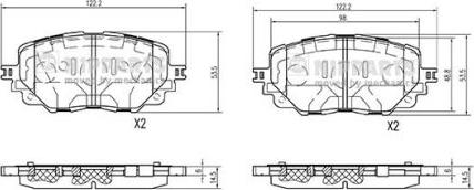 Nipparts N3603077 - Kit pastiglie freno, Freno a disco autozon.pro