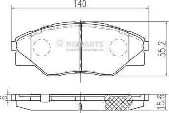 Nipparts N3602149 - Kit pastiglie freno, Freno a disco autozon.pro