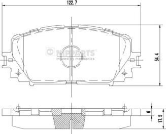 Nipparts N3602140 - Kit pastiglie freno, Freno a disco autozon.pro