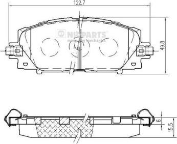 Nipparts N3602148 - Kit pastiglie freno, Freno a disco autozon.pro