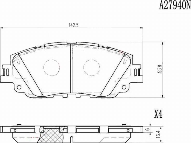 Nipparts N3602155 - Kit pastiglie freno, Freno a disco autozon.pro