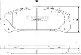 Nipparts N3602139 - Kit pastiglie freno, Freno a disco autozon.pro