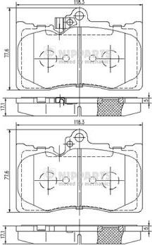 Nipparts N3602134 - Kit pastiglie freno, Freno a disco autozon.pro